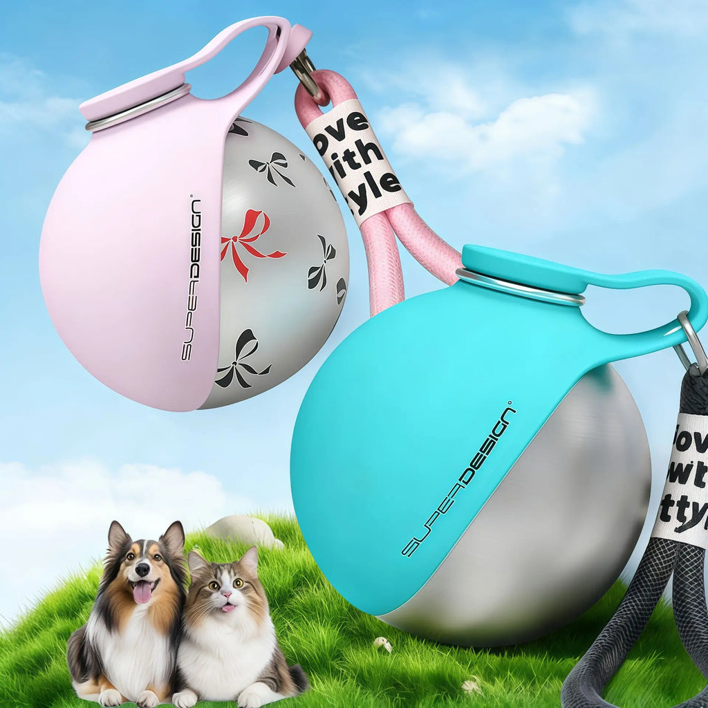 Přenosná láhev na vodu pro psy a kočky – 🐾 Ideální pro každé dobrodružství!