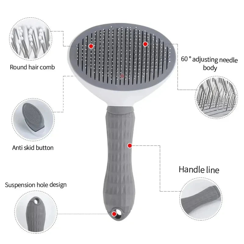 Samočistící kartáč pro psy a kočky
